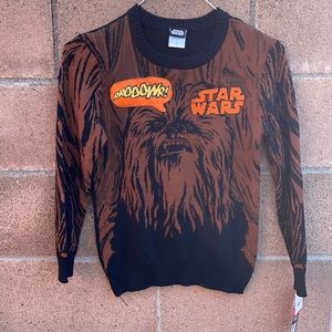 Disney Star Wars Chubbaca Sweater Halloween Christmas Sz M 7/8 NEW